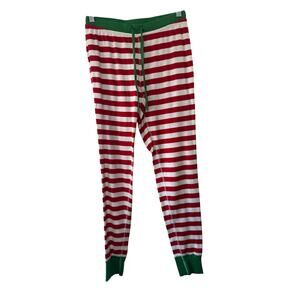 Hanna Andersson Red & White Stripe Pajama Pants Size Small Drawstring Waist
